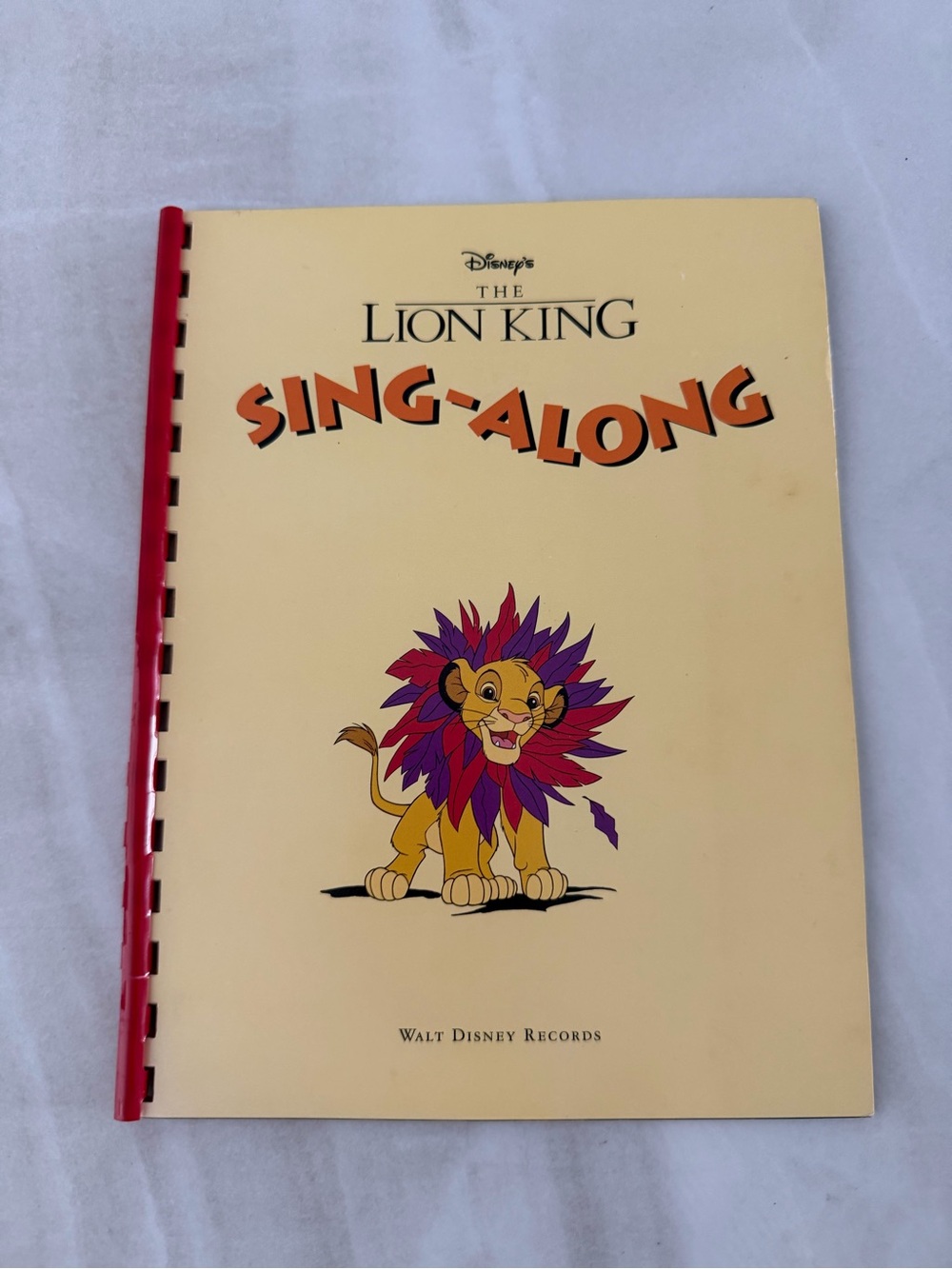 1994 Vintage Disney’s The Lion King Sing-Along Book As A Collectible Or For Fun